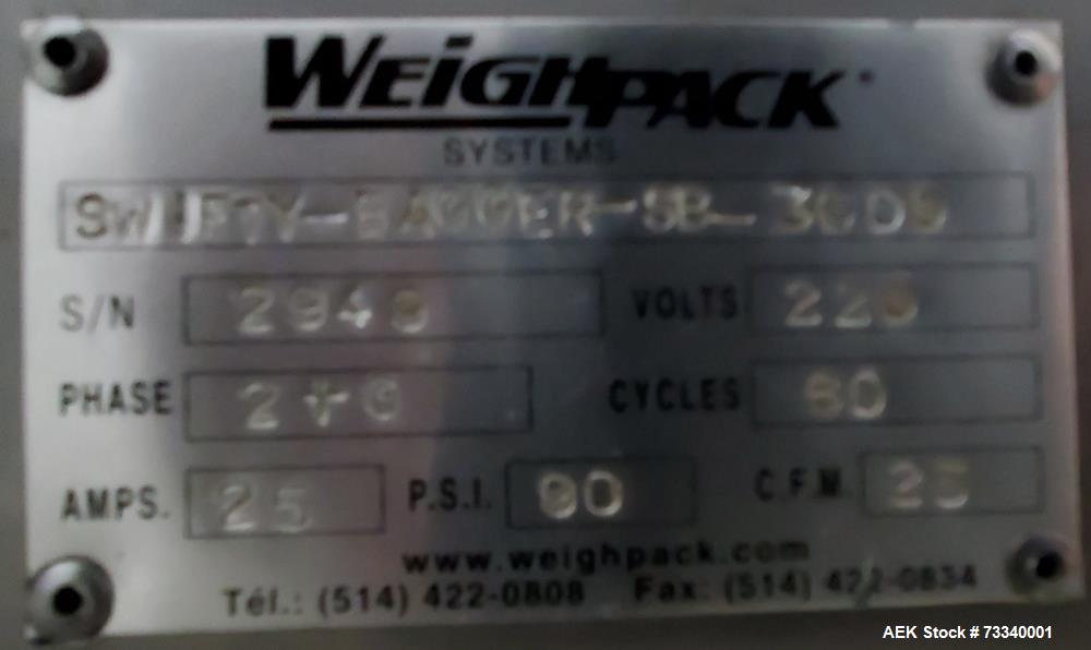 Weighpack Systems Swifty 3600 Horizontal Pre Made Bags/Pouch Filler
